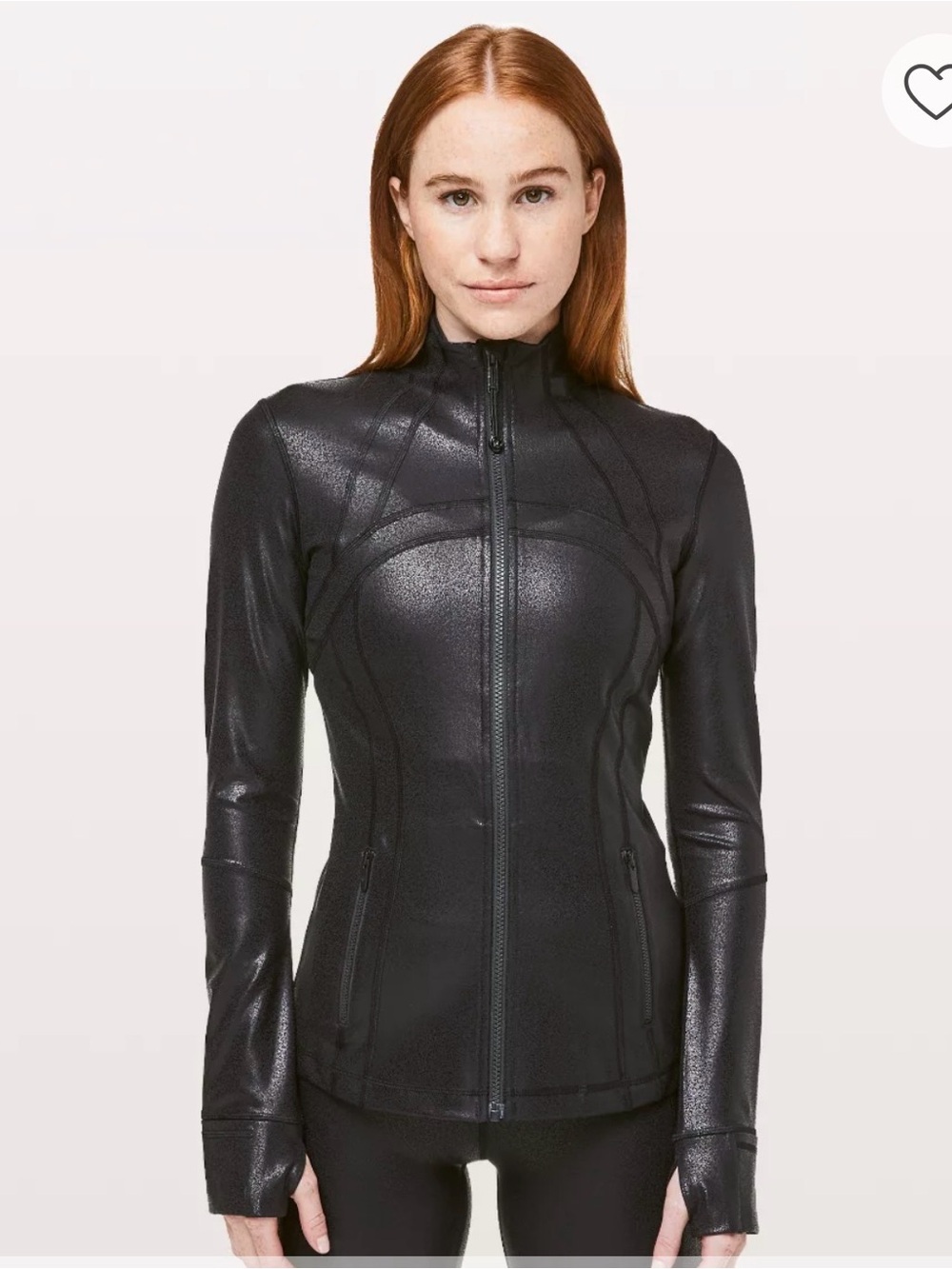 lululemon athletica Define Luminosity Foil Print Black Full-Zip Hooded Jacket